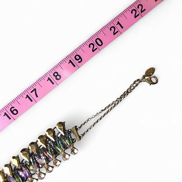 LOGO by Lori Goldstein Peacock Plumes Gold Tone Statement Necklace - Picture 7 of 7